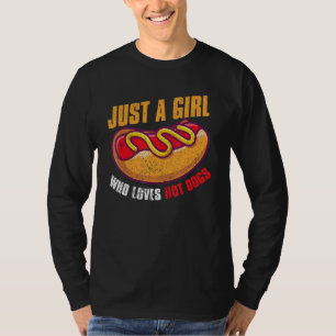Camiseta Meninas de Cachorro Quente de Comida Rápida Mulher