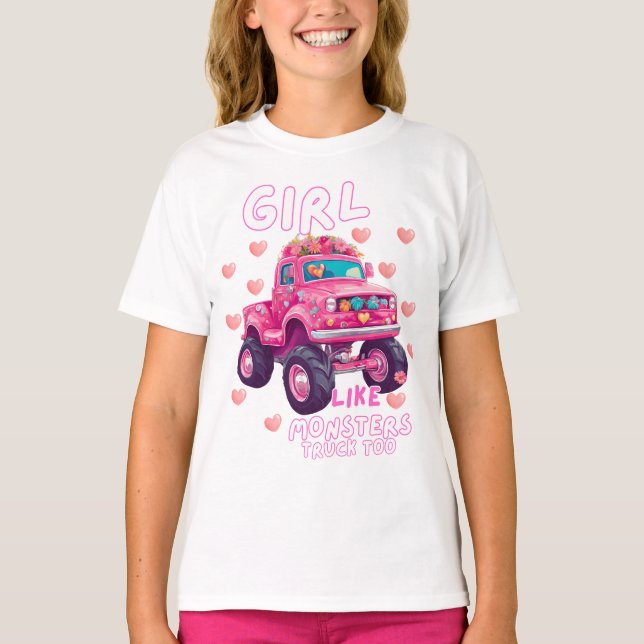 Camiseta Meninas De Caminhão Bonitas, Monstros, Como Monstr (Frente)
