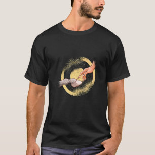 Camiseta Meninas de Cavalo Mão e Silhueta de Cavalo Tocando