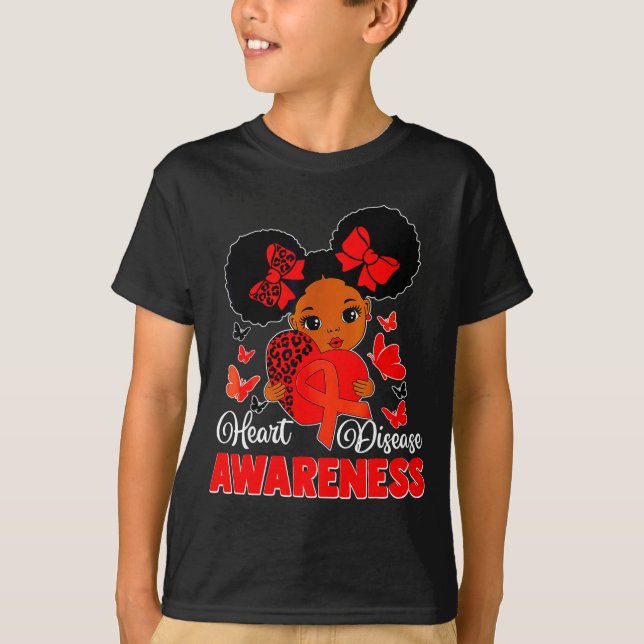 Camiseta Meninas de Coque Desgrenhado Conscientização sobre (Frente)