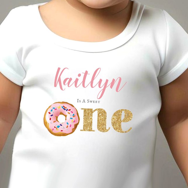 Camiseta Meninas de Donut 1º Aniversário (Criador carregado)