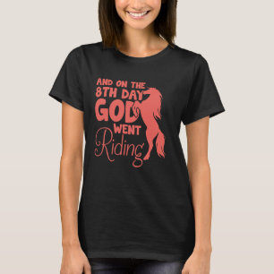 Camiseta Meninas de Equitação Mulheres Equestres Cavalgando