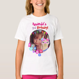 Camiseta Meninas de festa de aniversário personalizadas do