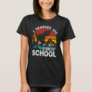 Camiseta Meninas de Rex Dinossauros Bonitos Eu Esmagava 100