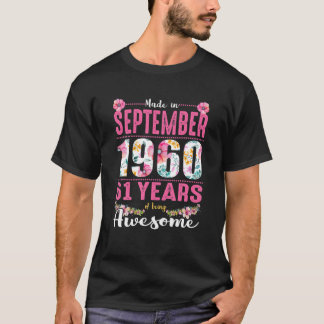 Camiseta Meninas De Setembro De 1960 Presente De Dia De 61 