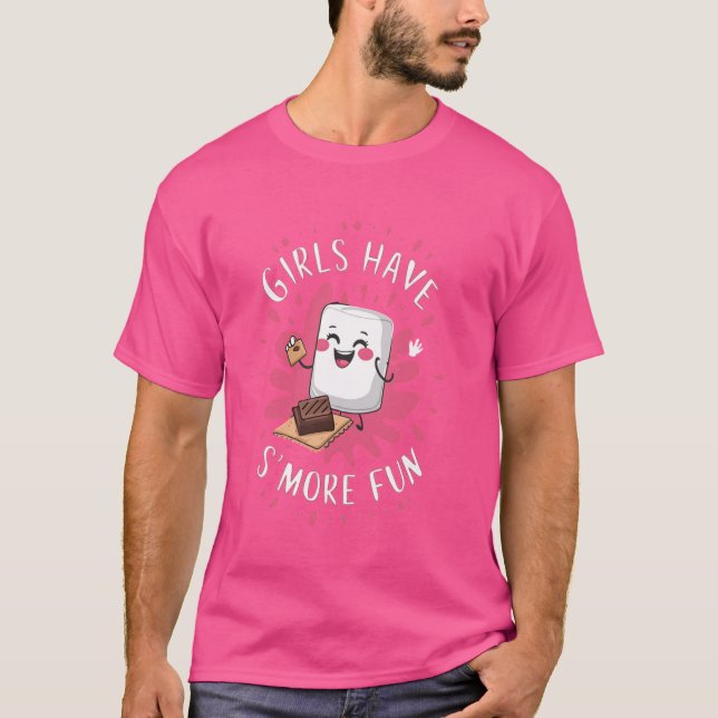 Camiseta Meninas De Smores Têm Um Campo Mais Engraçado E Di (Frente)