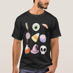 Camiseta Meninas de Summerween Halloween Olhos de Verão Sor