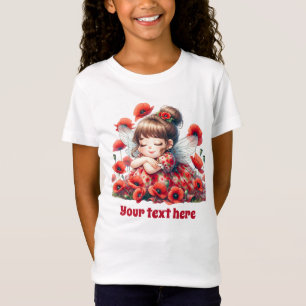 Camiseta Meninas de unicórnio de fantasia de borboletas bon