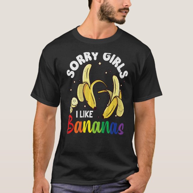 Camiseta Meninas Desculpem Meninas Eu Gosto De Bananas Dive (Frente)