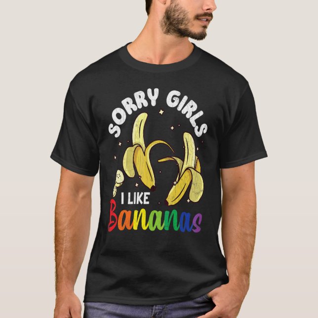 Camiseta Meninas Desculpem Meninas Eu Gosto De Bananas Dive (Frente)