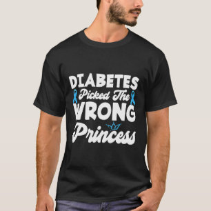 Camiseta Meninas Diabetes Enganaram A Princesa Errada T1d A