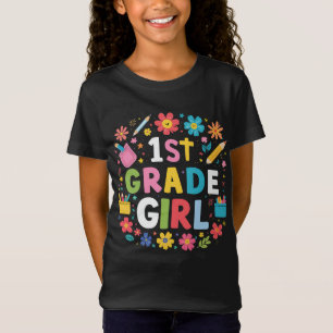 Camiseta Meninas Do 1º Ano Da rua De Volta À Escola