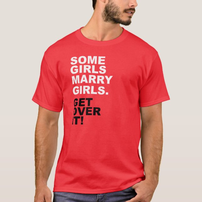 Camiseta Meninas do casado de algumas meninas. Obtenha (Frente)