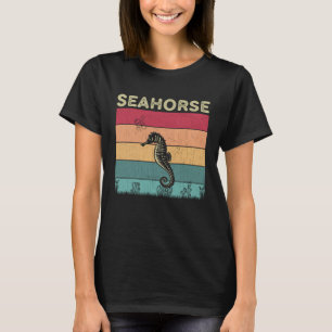 Camiseta Meninas do cavalo de mar em apuros Estilo Retro Se