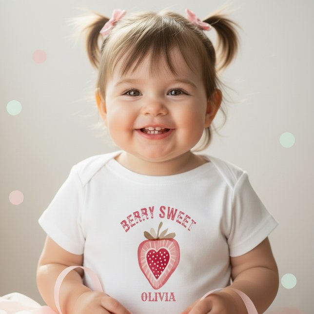 Camiseta Meninas do Morango Aniversário Doce como Frutas (Criador carregado)