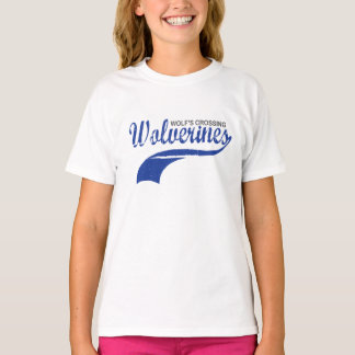 Camiseta Meninas do Raglan do basebol dos Wolverines