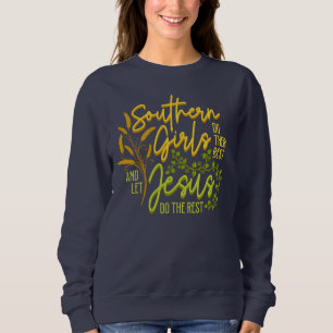 Camiseta Meninas do Sul Deixam Jesus Fazer o Resto (Azul Ma