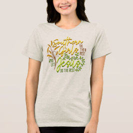 Camiseta Meninas do Sul Deixam Jesus Fazer o Resto (Bege)
