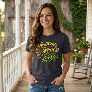 Camiseta Meninas do Sul Deixam Jesus Fazer o Resto (Gray)