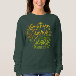 Camiseta Meninas do Sul Deixam Jesus Fazer o Resto (Verde)