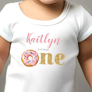 Camiseta Meninas Donut Adoráveis 1º Aniversário