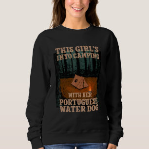 Camiseta Meninas Em Acampamento Com Seu Cachorro De Água Po