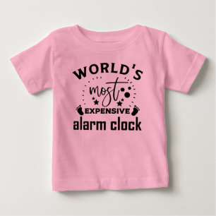 Camiseta Meninas engraçadas arte de palavras relógio desper