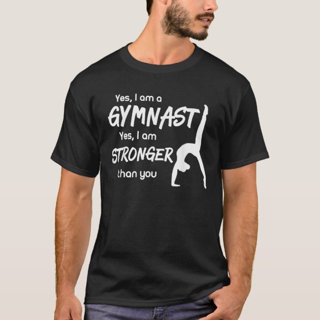 Camiseta Meninas engraçadas de ginástica presente de ginást (Frente)