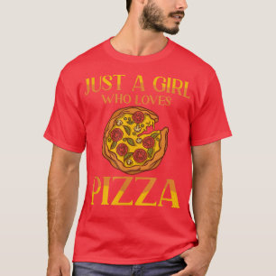 Camiseta Meninas Engraçadas Pizza Oferece Presente Mulheres