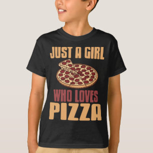 Camiseta Meninas Engraçadas Pizza Oferece Presente Mulheres