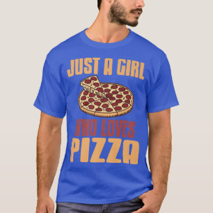 Camiseta Meninas Engraçadas Pizza Oferece Presente Mulheres