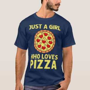 Camiseta Meninas Engraçadas Pizza Oferece Presente Mulheres
