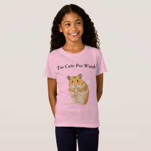 Camiseta Meninas Engraçado Hamster Rosa T Shirt
