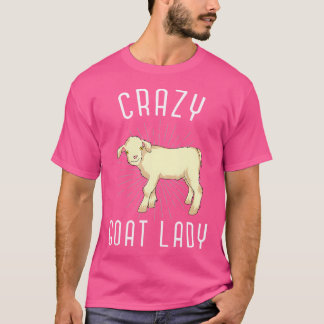 Camiseta Meninas fazendeiras Mulheres Loucas De Cabra Senho