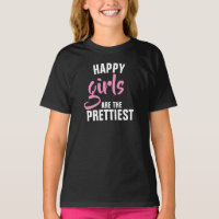 Meninas felizes - Camisa-T SEM-Tela Para Meninas