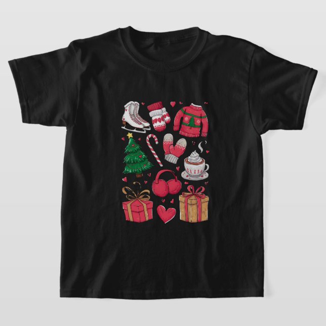 Camiseta Meninas Feriosas Figurino Fofo Fúnebre Natal (Postura )