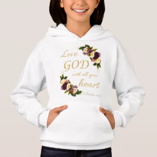 Camiseta Meninas Fideiras: Adoro DEUS com todo o seu coraç