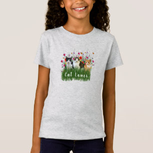 Camiseta Meninas Fofas Amantes de Gatos