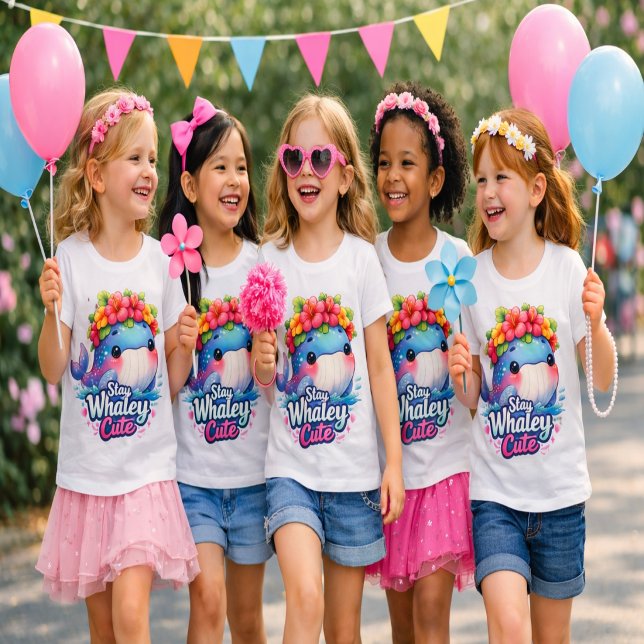 Camiseta Meninas Fofas da Baleia (Criador carregado)