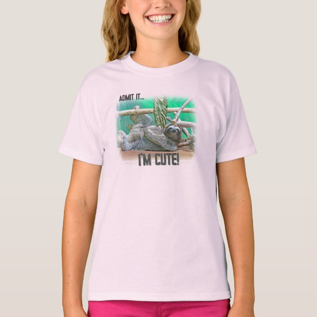 Camiseta Meninas Fofas de Preguiça (Frente)