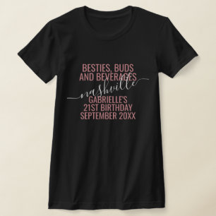 Camiseta Meninas Fora da Noite Fora de Viagem Personalizada