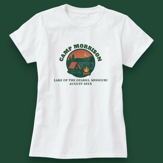 Camiseta Meninas foram embora: lago de acampamento personal (Criador carregado)