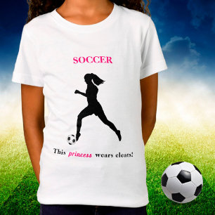 Camiseta Meninas Futebol "This Princess veste cleats"