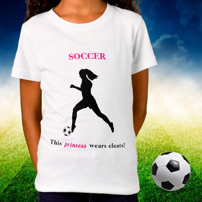 Camiseta Meninas Futebol "This Princess veste cleats" (Criador carregado)