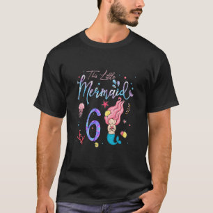 Camiseta Meninas Garotas 6 de Aniversário Esta Pequena Sere