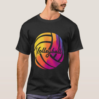 Camiseta Meninas Gatas Misturadas De Colunas De Voleibol