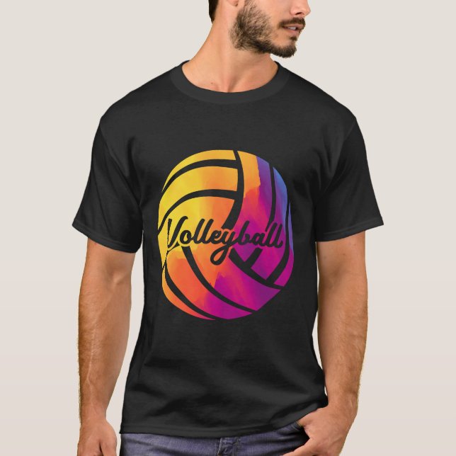 Camiseta Meninas Gatas Misturadas De Colunas De Voleibol (Frente)