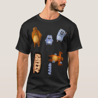 Camiseta Meninas Grizzy E Limmings Crianças Engraçadas Dão 