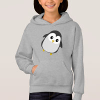 Meninas Hoodie com Pinguim Dançando