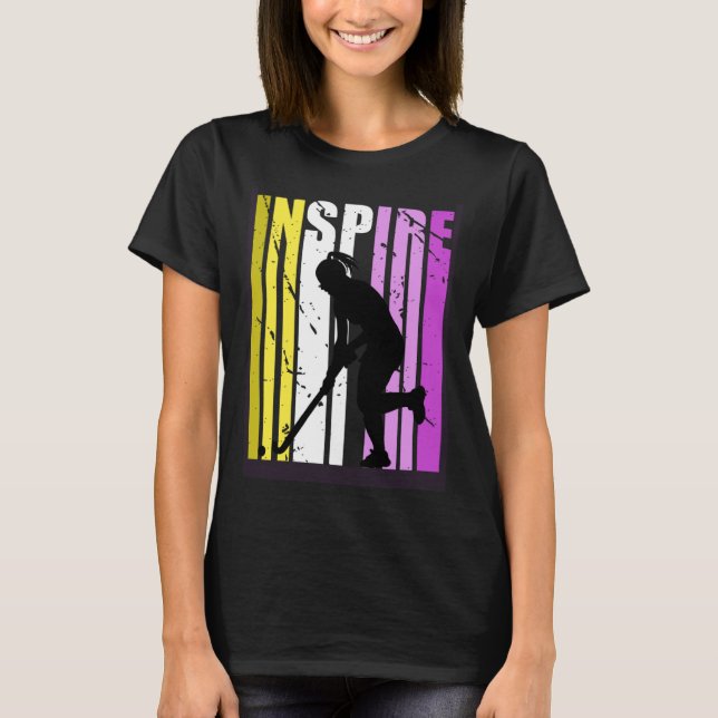 Camiseta Meninas Inspiram Treinador de Hockey Fan I (Frente)